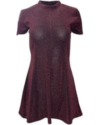 Any Old Iron - Shiny Short Oxblood Mini Dress - Lyst