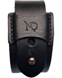 N'damus London - Finsbury Natural Grain Leather Bracelet With Button - Lyst
