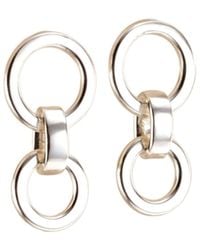 Posh Totty Designs - Sterling Hanging Hoop Charm Stud Earrings - Lyst