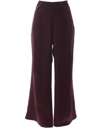 Roses Are Red - "stepping Songs" Burgundy Silk Trousers - Lyst