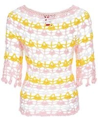 Andreeva - Bird Of Paradise Handmade Crochet Top - Lyst