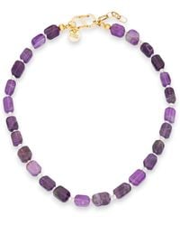 Kybele Studio - Lunar Harmony Necklace With Amethyst & Pearls - Lyst