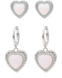 Luna Charles - Opal Heart Earring Gift Set - Lyst