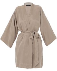 niLuu - Sand Mini Kimono Robe - Lyst