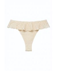 Montce - Neutrals Amalia Texture Tamarindo Ruffle Bikini Bottom - Lyst