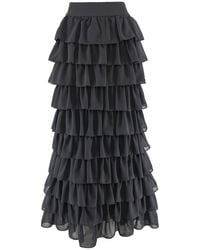 Silvia Serban - Veil Skirt With Adjustable Length - Lyst