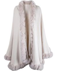 Saachi - Faux Fur Cape Ivory Kimono - Lyst