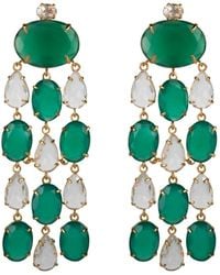 Bounkit - Mercedes Earrings Onyx Pierced - Lyst