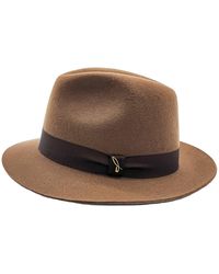 DORIA 1905 - Havana Wool Felt Fedora Hat - Lyst