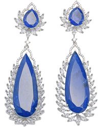 Meraki by Rashmi Bajaj - Larmes Cubic Zirconia Dangle Earrings - Lyst
