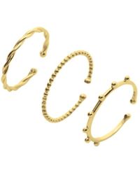 Spero London - Skinny Layering Adjustable Ring Set - Lyst