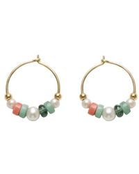 With Love Darling - Love Hoop Pearl Earring - Lyst