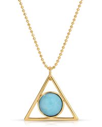 Glamrocks Jewelry - Two Faced Double Sided Necklace- Larimar, Moonstone - Lyst