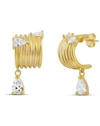 SHYMI - Pear Drop Fluted Hoops - Lyst