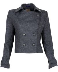 Lalipop Design - Medium Wool Blend Colorful Eyelet Short Coat - Lyst