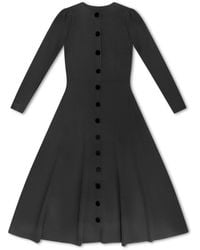 Roch Perel - Velvet Buttoned Knitted Dress - Lyst