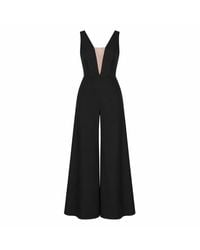 Nomi Fame - Primrose Deep V-Neck Palazzo Jumpsuit - Lyst