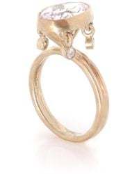 Gabriella Alicia - Neutrals Morganite And Diamond Ring - Lyst