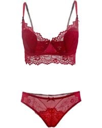 Carol Coelho - Ruby Nocturne Longline Lace Unlined Demi-Push Up Bra - Lyst