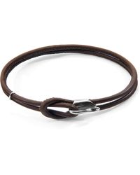 Anchor and Crew - Mocha Orla & Nappa Leather Bracelet - Lyst