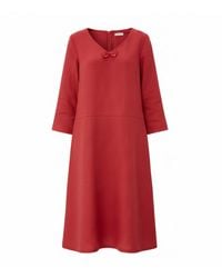 LeMuse - Sun — V-Neck Stonewashed Linen Dress - Lyst