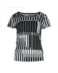 Conquista - Short Sleeve Print Detail Top - Lyst