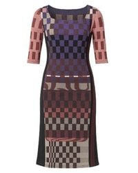 Conquista - Geometric Pattern Sweater Dress - Lyst