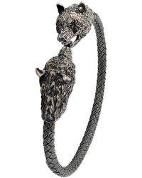Ebru Jewelry - Twin Wolf Sterling Bold Bracelet - Lyst
