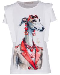 The Extreme Collection - T-Shirt With Layered Shoulder Pepa - Lyst