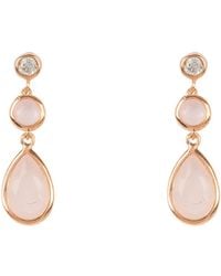 LÁTELITA London - Tuscany Gemstone Drop Earring Rose Gold Rose Quartz - Lyst