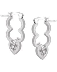 Claire Hill Designs - Sparkly Cloud Hoop Earrings - Lyst