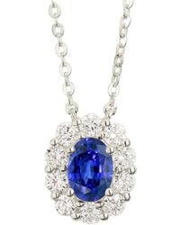 Juvetti - Prill Necklace Set With Sapphire & Diamond - Lyst