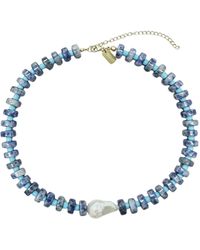Christina Greene - Old Glory Baroque Pearl Beaded Necklace - Lyst