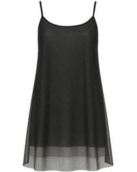 Conquista - Sheer Layer Mini Dress - Lyst