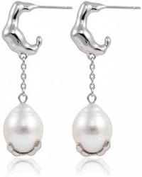 Angel Barocco - Baroque Pearl Hook Dangle Earrings - Lyst