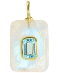 KAMARIA - Moonstone Gemstone Pendant With Topaz - Lyst