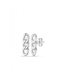 Spero London - Three Chain Sterling Stud Earring - Lyst