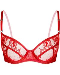 MONIQUE MORIN LINGERIE - Moonstruck Balconette Bra Fire - Lyst