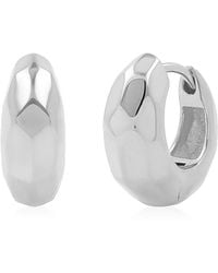 Cote Cache - Eclipsia Faceted Huggie Hoop Earrings - Lyst