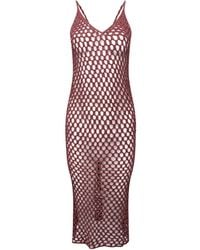 LAtelier London - Sardinia Cotton Crochet Midi Dress - Lyst
