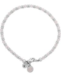 Nellou Jewellery - Neutrals Linear June Birthstone Bracelet Moonstone Sterling - Lyst