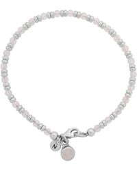 Nellou Jewellery - Neutrals Linear June Birthstone Bracelet Moonstone Sterling - Lyst