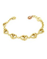 Unaloe - Six Intertwined Hearts Bracelet – Vermeil Symbol Of Unity And Affection - Lyst