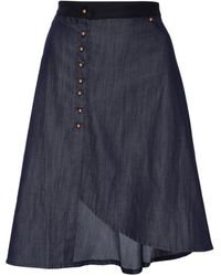 LAHIVE - Jessica Button Down Denim Skirt - Lyst