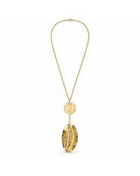 Vstyle - Sculpted Wave Long Pendant Necklace - Lyst
