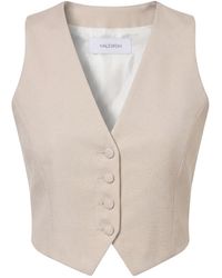AGGI by HALEWSKI - Neutrals Sylvia Sheer Dew Vest - Lyst