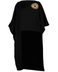 Laines London - Laines Couture Asymmetric Blouse Cape With Embellished Leopard Heart Eye - Lyst