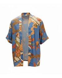 ORIGIN OF HEARTS - Simba Floral Festival Satin Kimono Shirt - Lyst