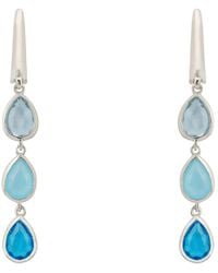 LÁTELITA London - Sardinia Triple Teardrop Earrings The Blues - Lyst