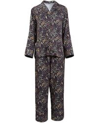 Fable England - Viscose Wolf Garden Print Pyjama Set - Lyst